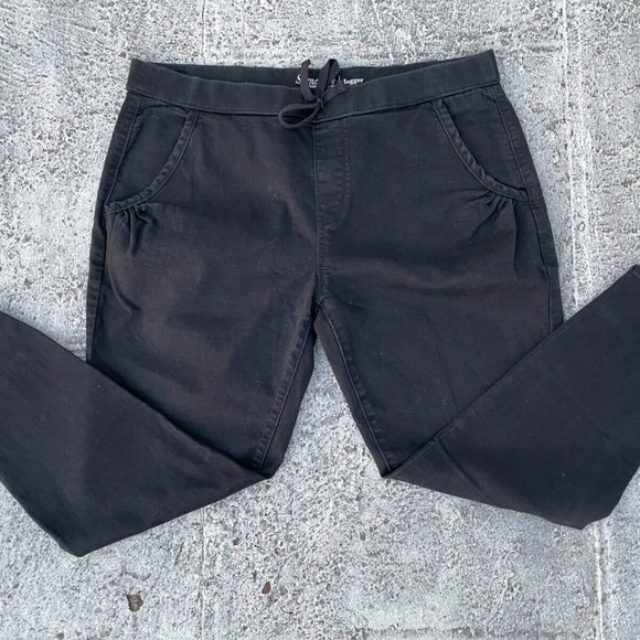 Levi's Denim - Levis Women Jogger Pant Black Cotton Draw String Casual Pant Size L/G 38X25 in